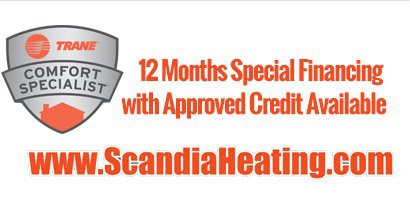 12 months no interest financing on Furnace installation in Hugo MN.