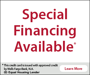 Special financing available. This credit card is issued with approved credit by Wells Fargo Bank, N.A. Equal Housing Lender. Learn more.